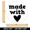 Made with Love Heart Rubber Stamp for Stamping Crafting Planners